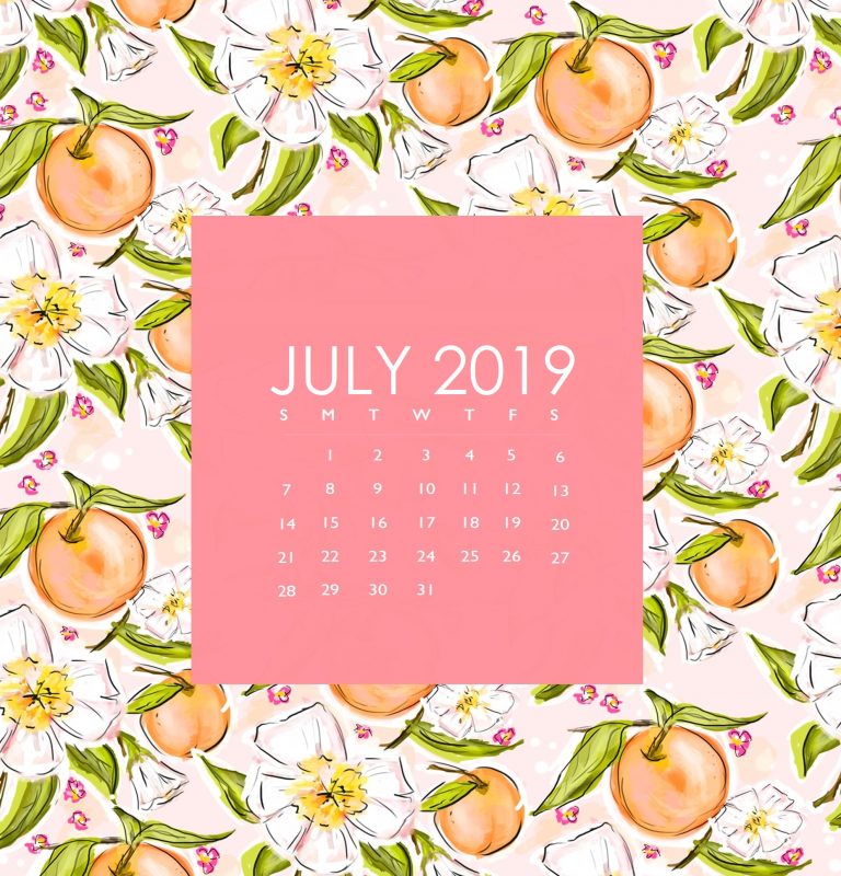 Cute July 2019 Calendar Designs