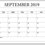 September 2019 Holidays Calendar
