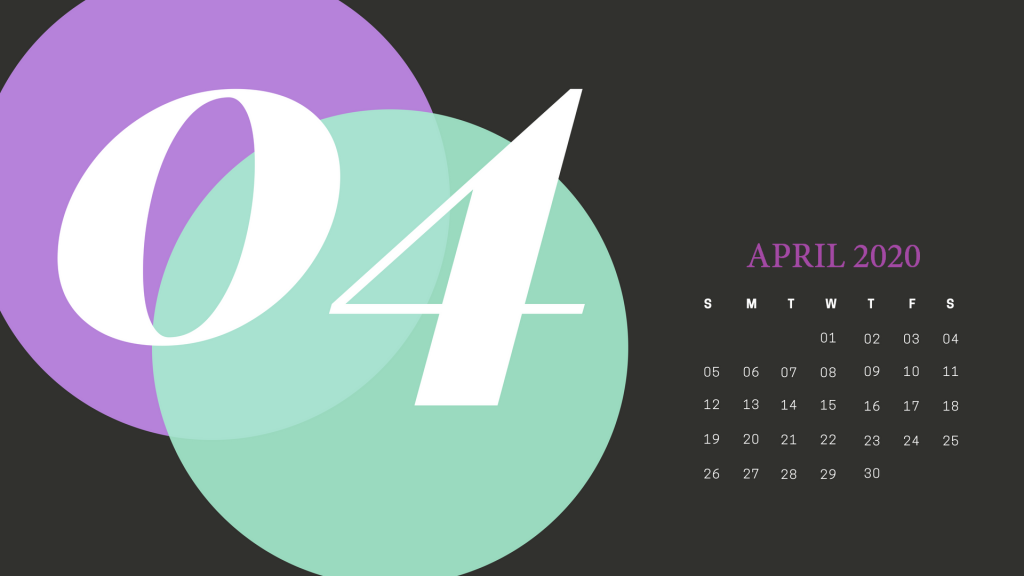 Cute April 2020 Calendar Printable