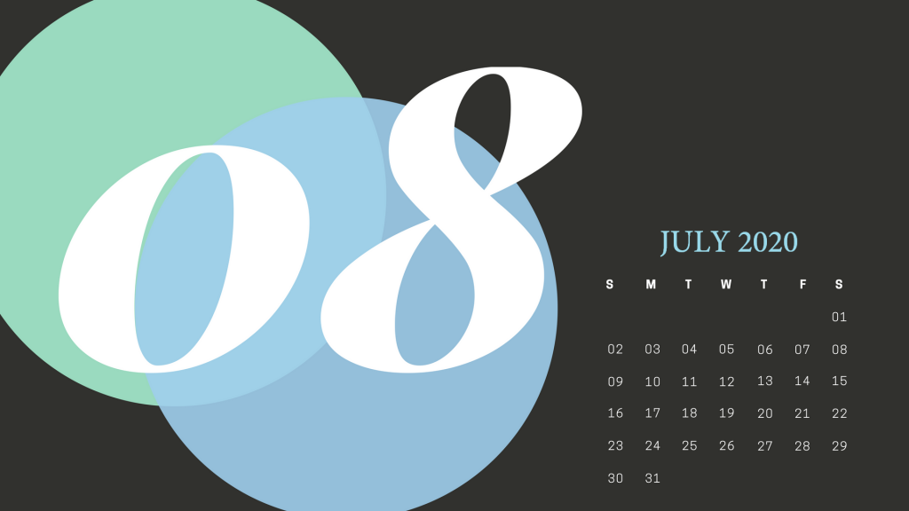 Cute August 2020 Calendar Printable