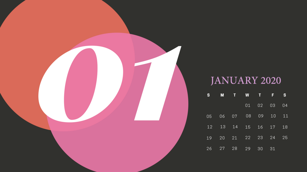 Cute January 2020 Calendar Printable