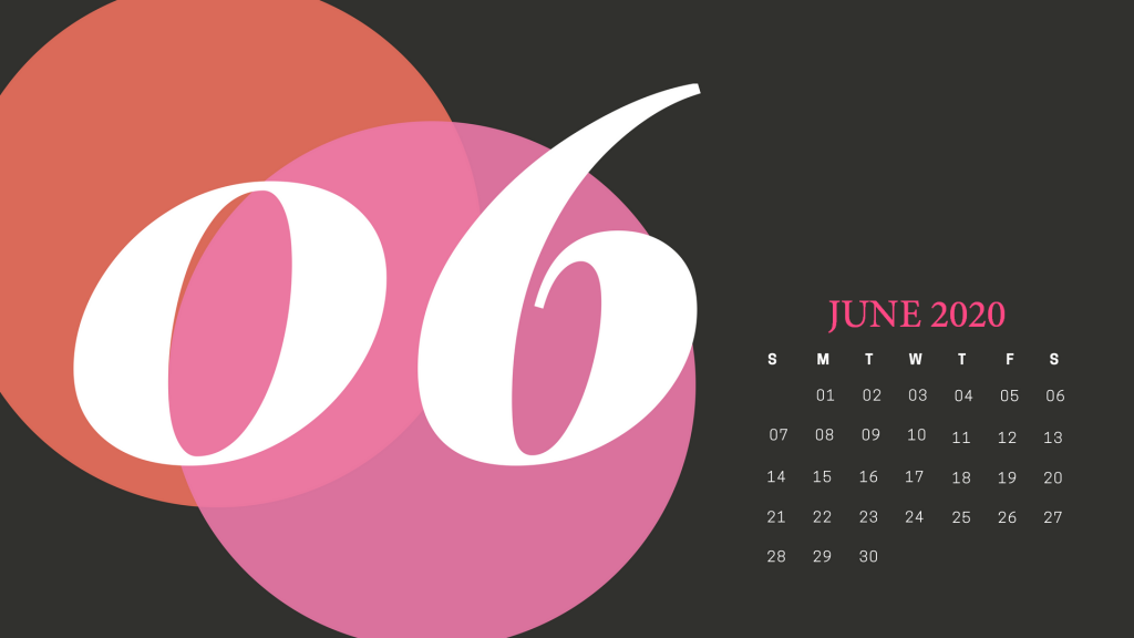 Cute June 2020 Calendar Printable