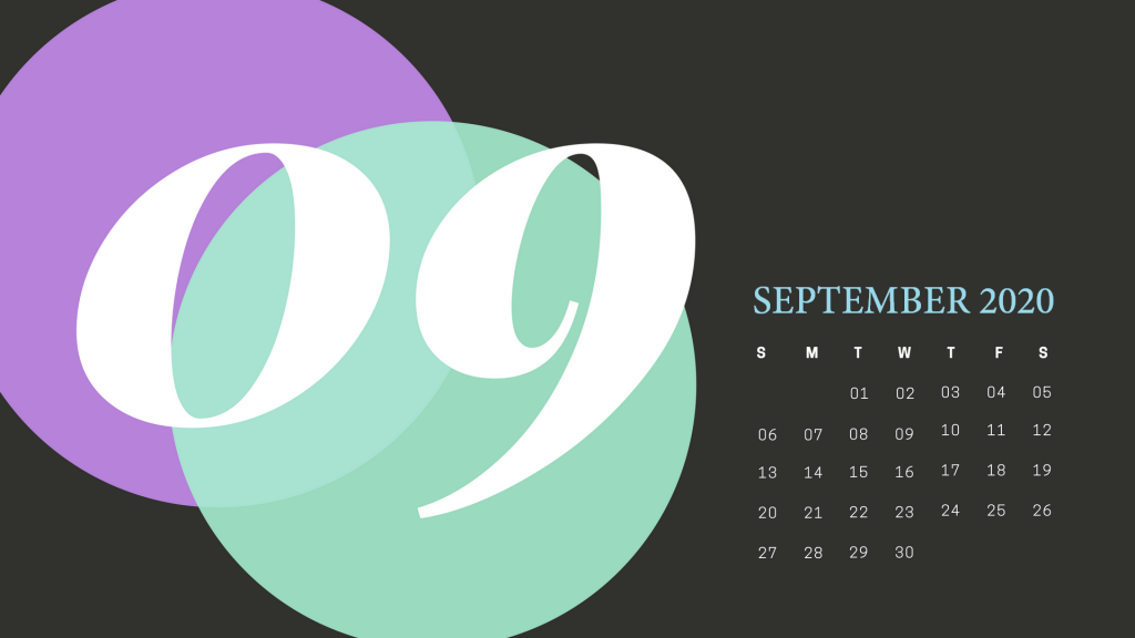 Cute September 2020 Calendar Printable