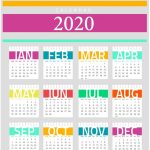 Decorative 2020 Calendar Design