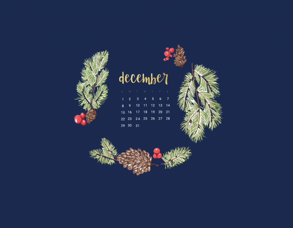 December 2019 HD Calendar Wallpaper