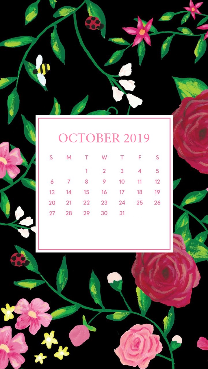 Floral October 2019 iPhone Wallpaper