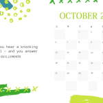 Free Cute October 2019 Quotes Calendar