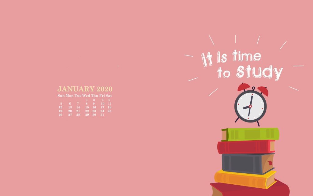 January 2020 Desktop Wallpaper Calendar