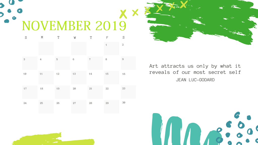 Latest November 2019 Calendar