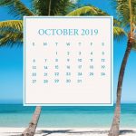 October 2019 iPhone Calendar Wallpaper