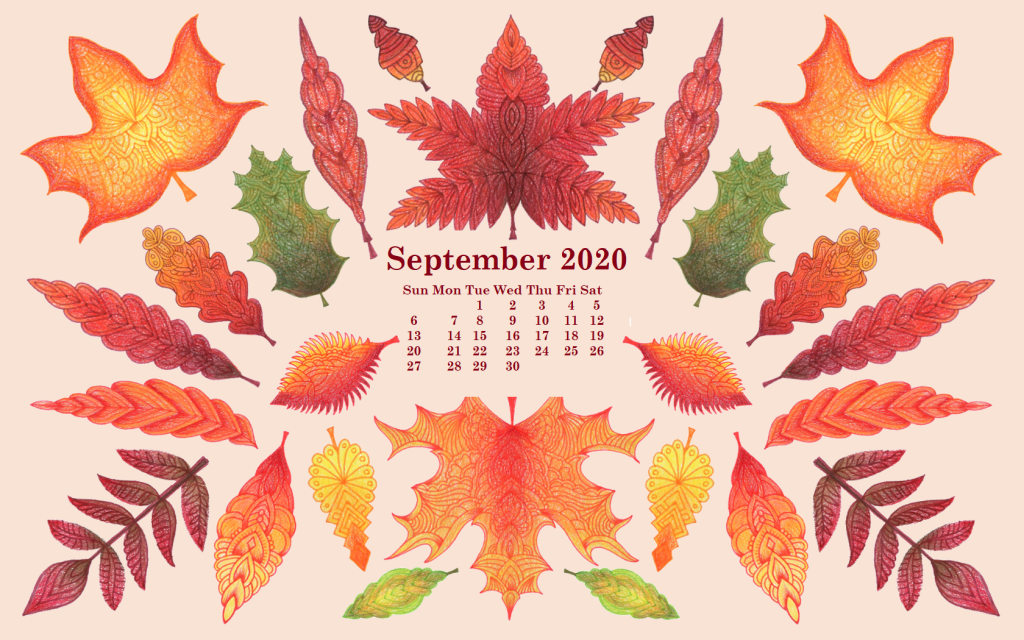 September 2020 Desktop Wallpaper Calendar