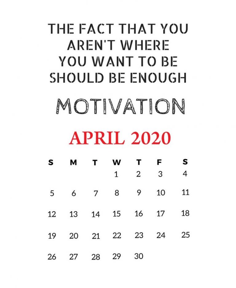 Motivational 2020 Quotes Calendar