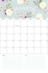 Best January 2020 Calendar template