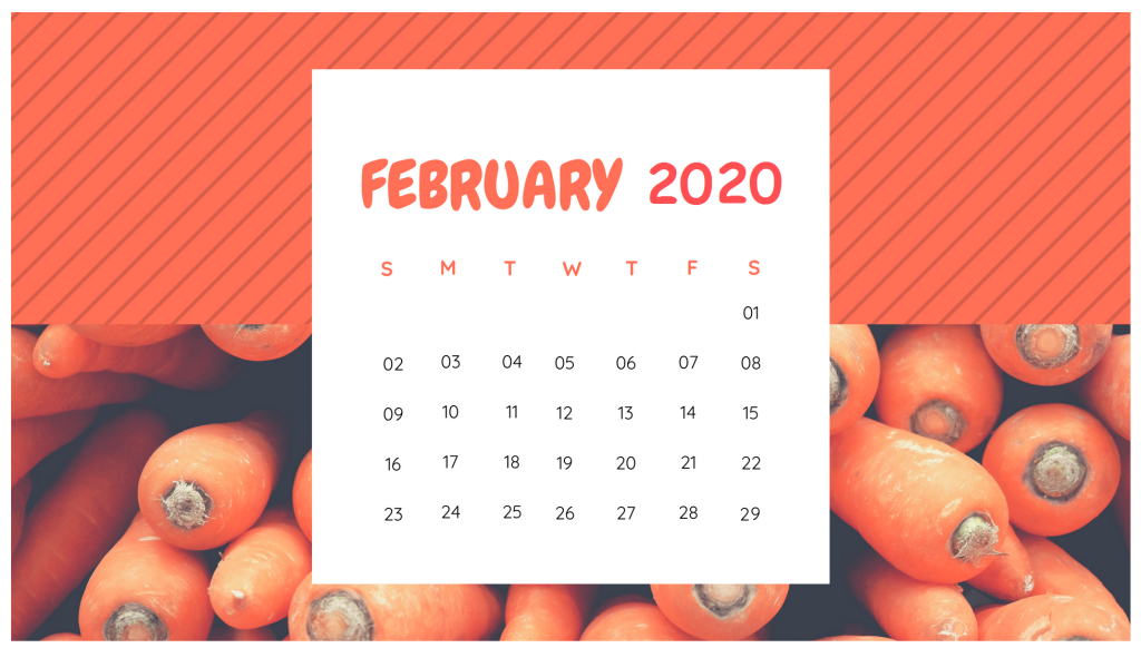 Best February 2020 Desk Calendar