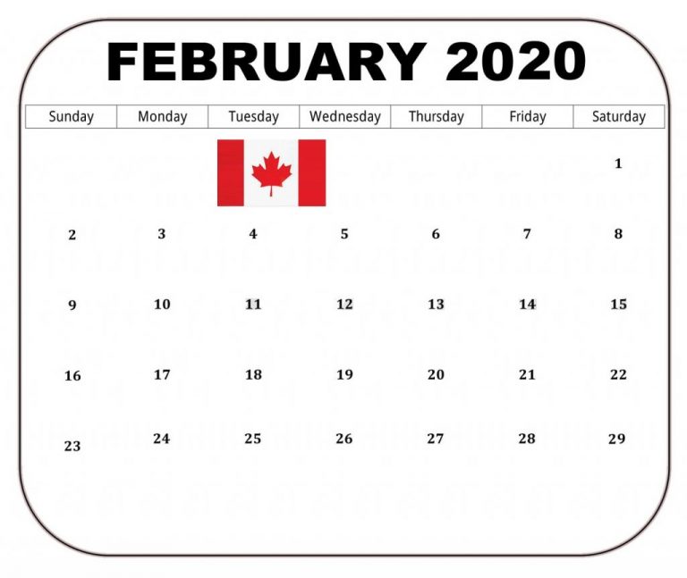 February 2020 Holidays Calendar