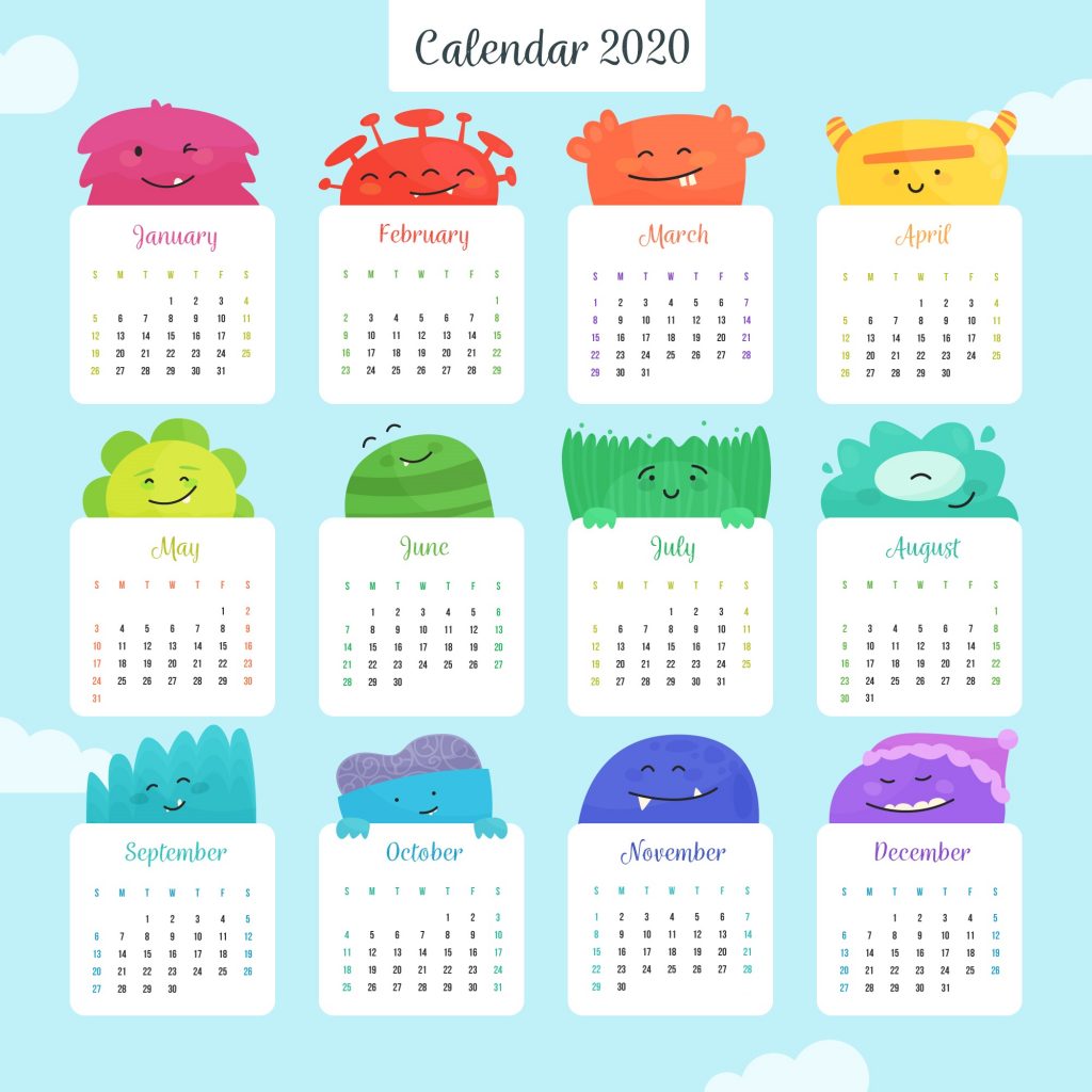Download 2020 HD Yearly Calendar