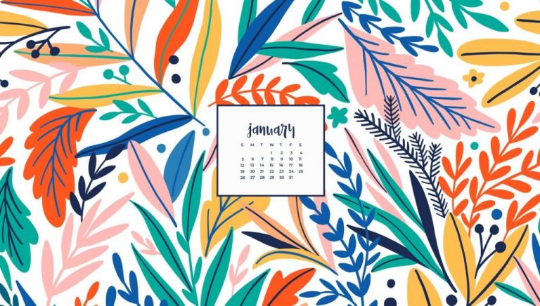 January 2020 HD Calendar Wallpaper