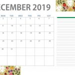 Free December 2019 Floral Calendar