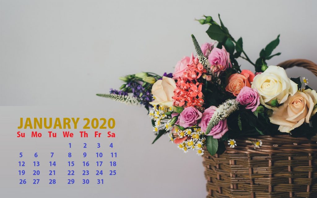 January 2020 Calendar For Desktop