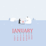 January 2020 Desktop Background Calendar