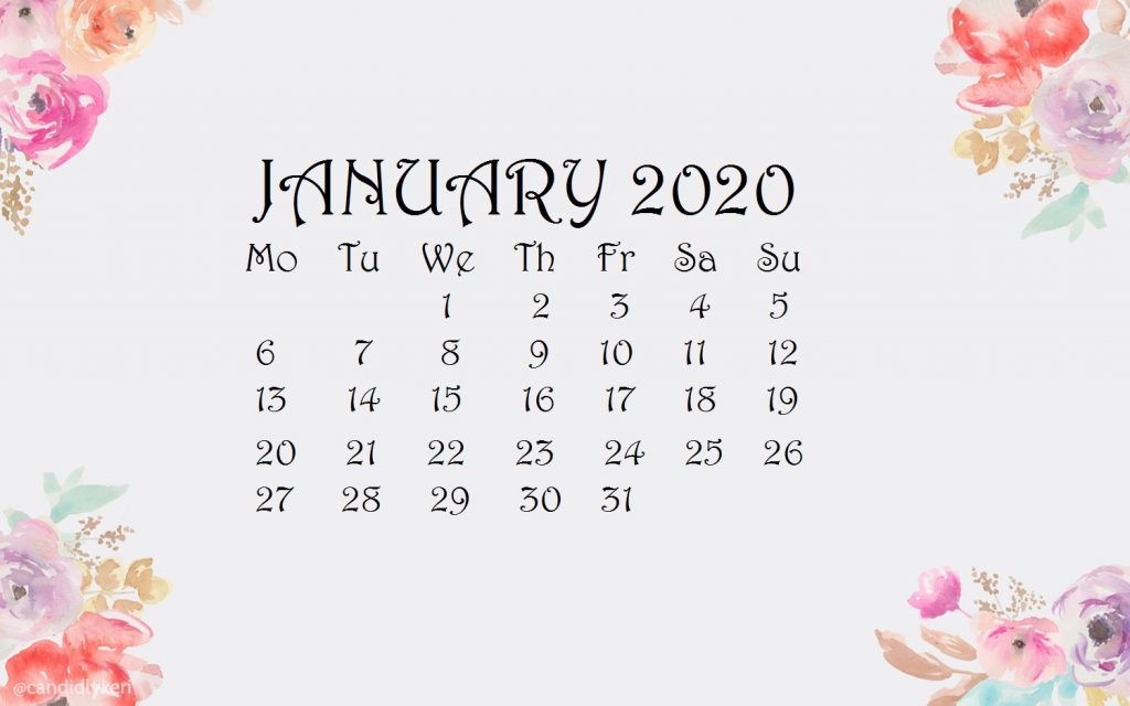 January 2020 Wallpaper Screensaver