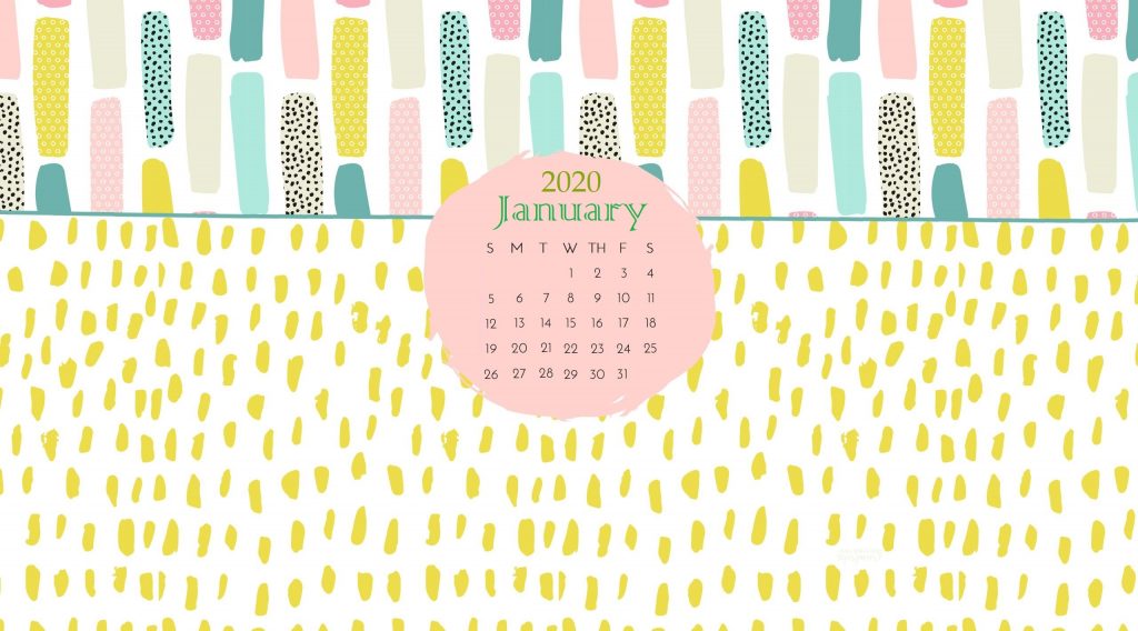 January 2020 Wallpaper with Calendar