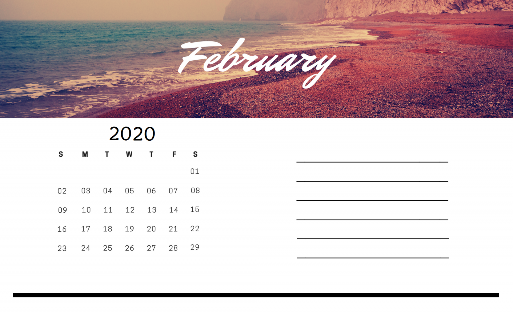 Latest February 2020 Best Calendar