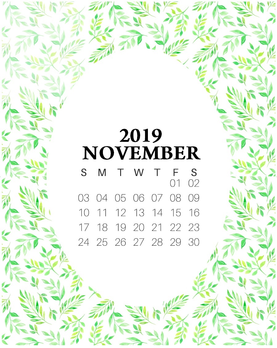Latest November 2019 Floral Calendar