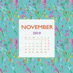 November 2019 Floral Calendar
