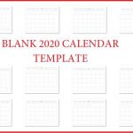 Printable 2020 Blank Calendar Templates