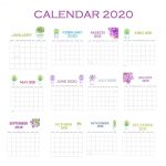 Printable 2020 Wall Calendar