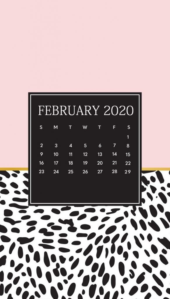 iPhone February 2020 Calendar Wallpaper