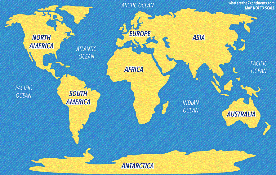 7 Continents Map