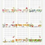 Floral 2020 Yearly Calendar