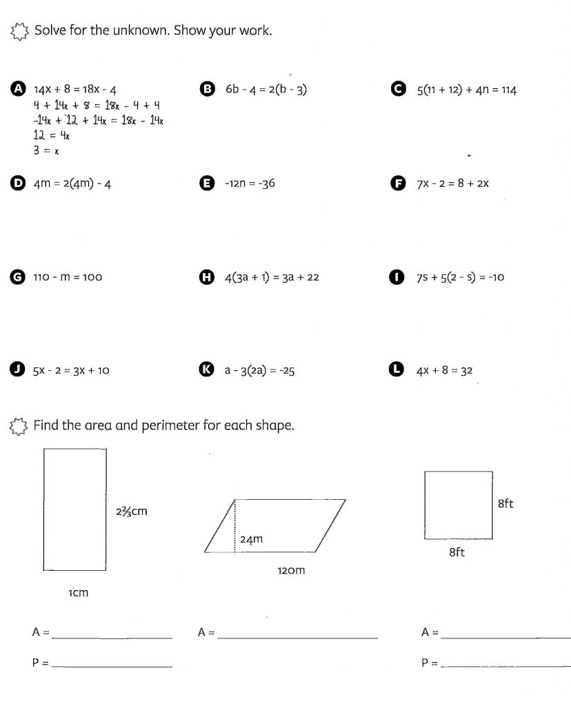 8th Grade Math Worksheets for Practice