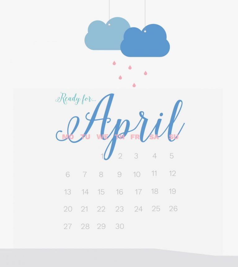 iPhone April 2020 Calendar Wallpaper