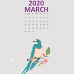 iPhone March 2020 Wallpaper Calendar