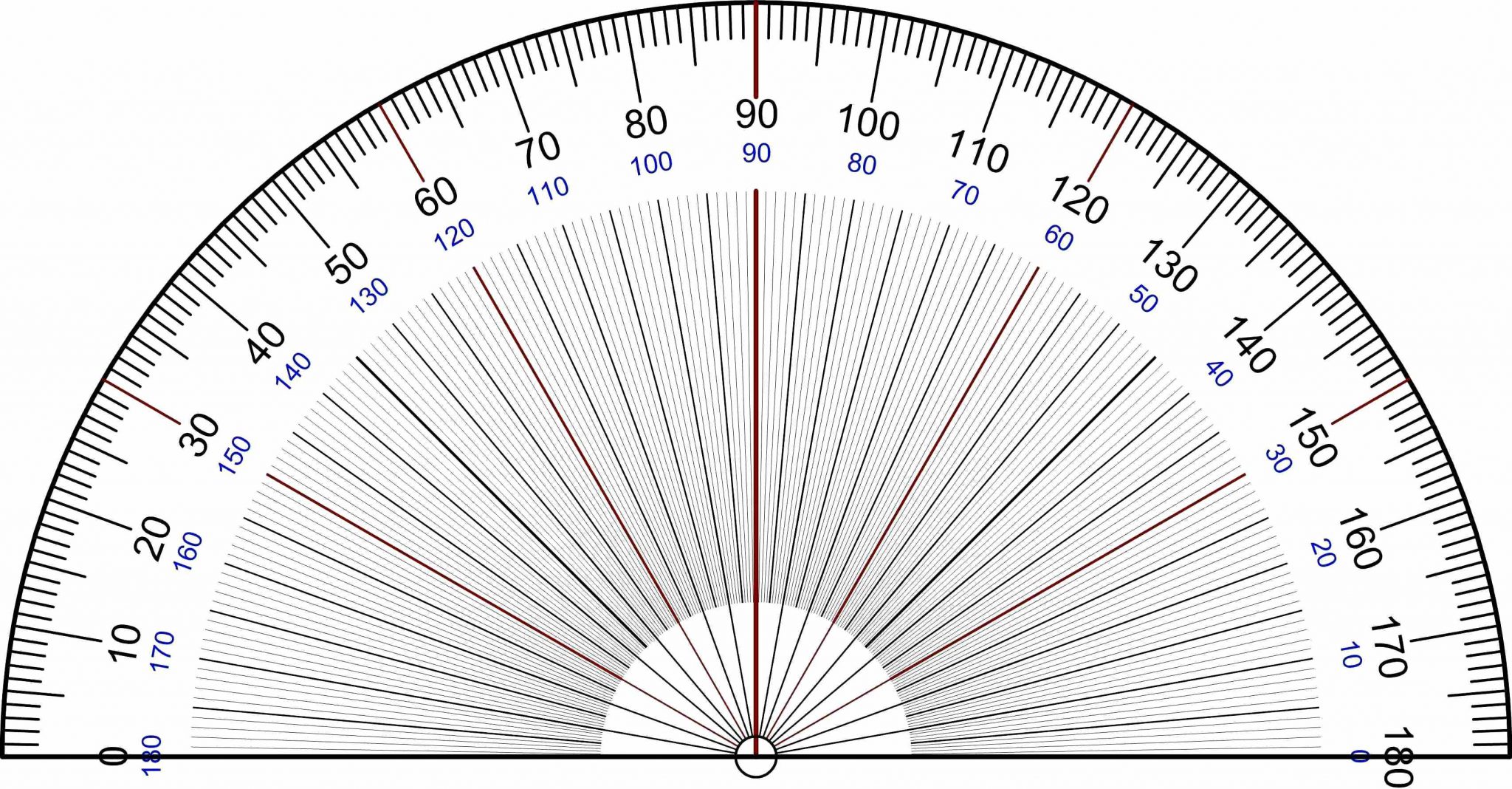 Printable Protractor Online Actual Size