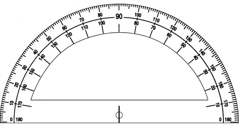 printable protractor online actual size