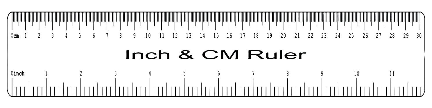 ruler inches and centimeters actual size