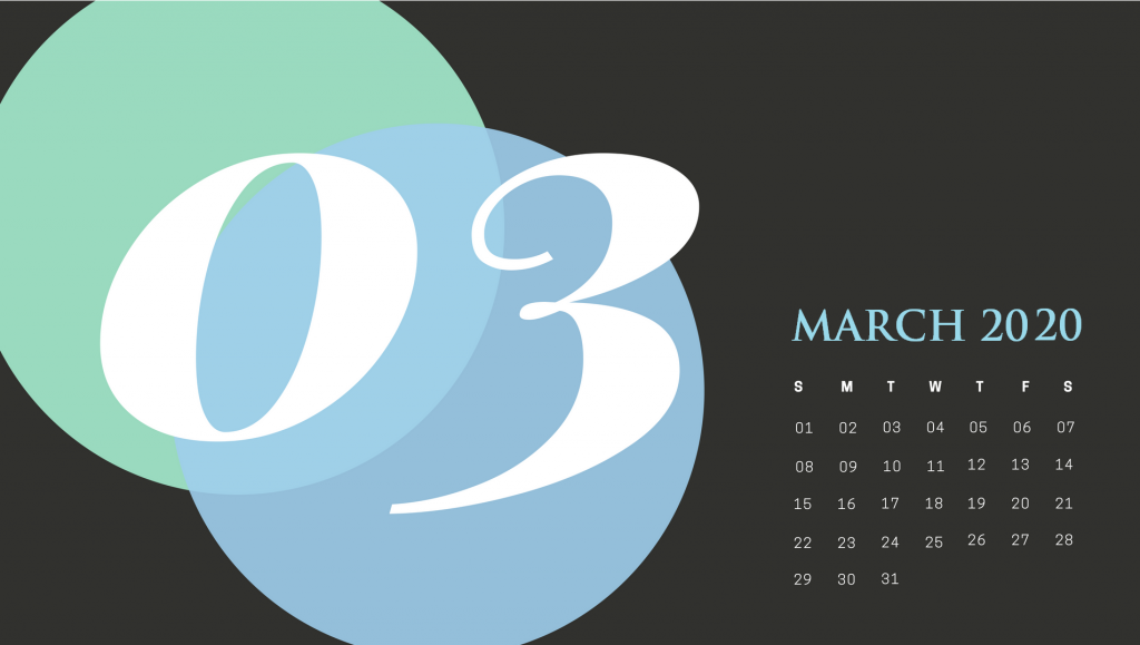 Best March 2020 Desk Calendar