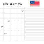 February 2020 Calendar USA