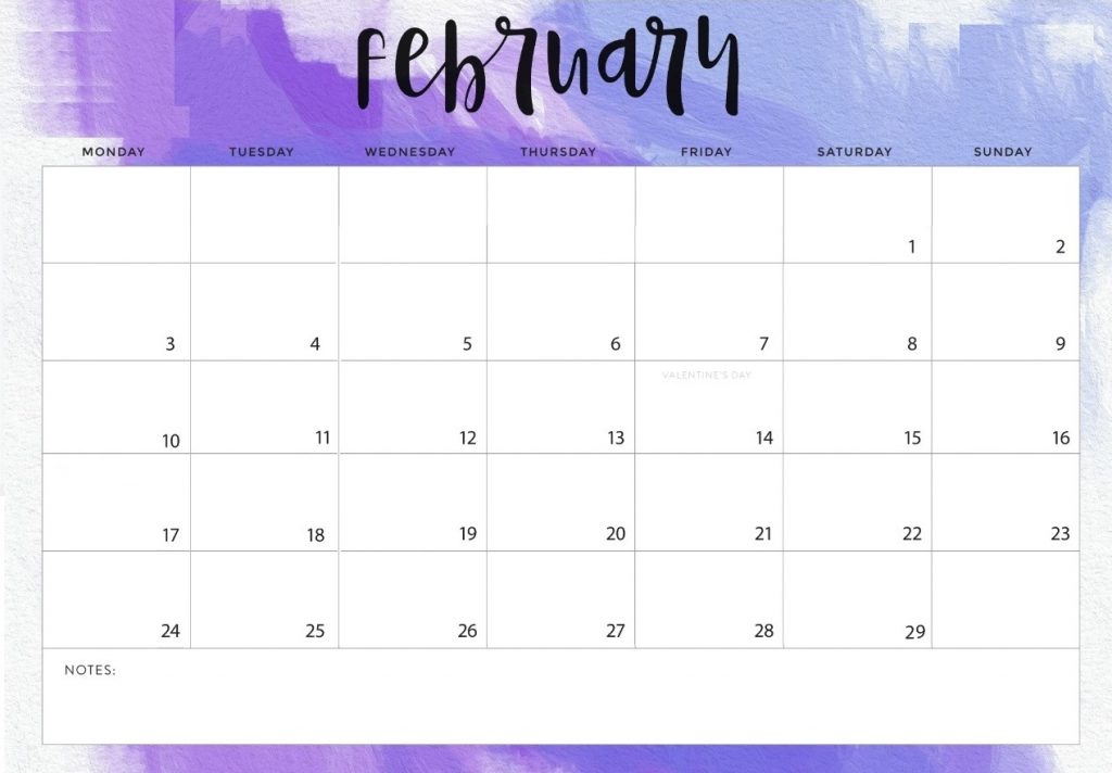 February 2020 Editable Planner Calendar
