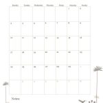 February 2020 Office Table Calendar