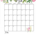 Latest March 2020 Floral Calendar