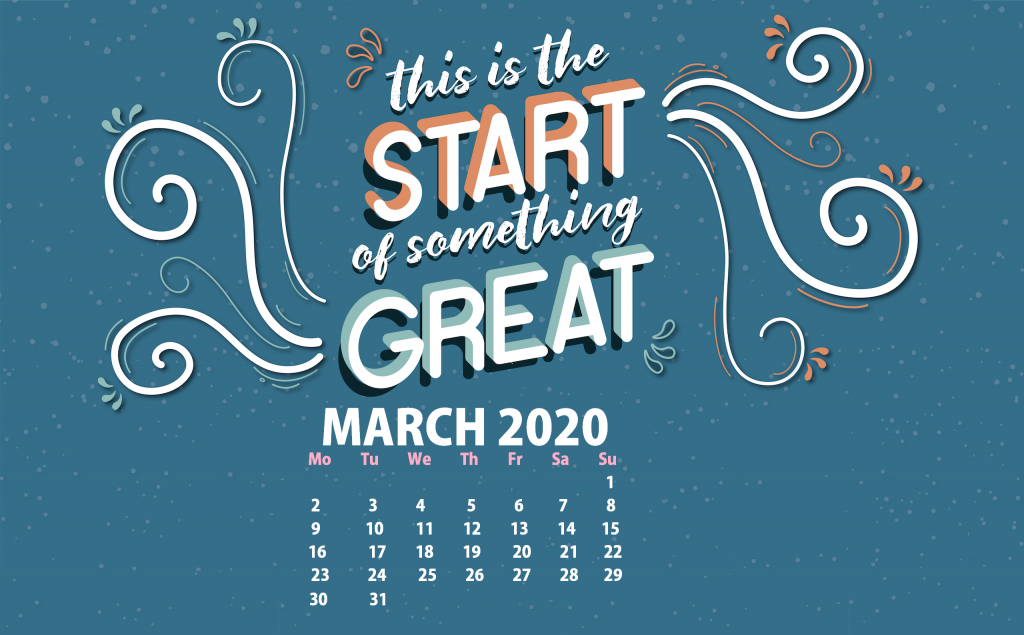 March 2020 Desktop Background