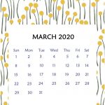 March 2020 Floral Wall Calendar