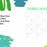 Printable February 2020 Cute Calendar