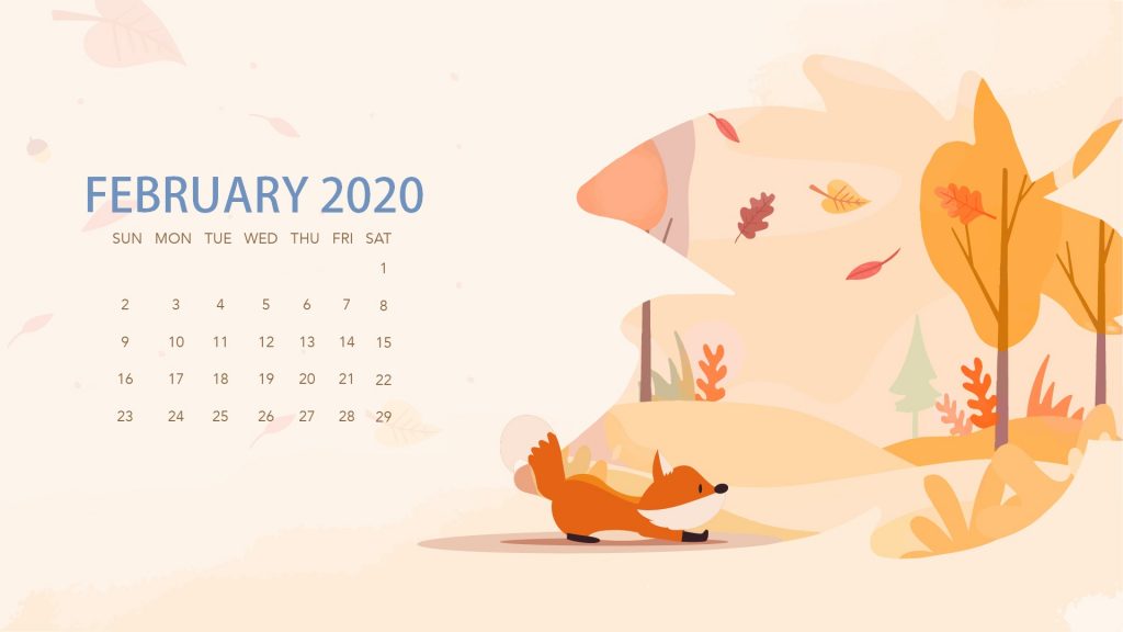 Unique February 2020 Wallpaper Calendar
