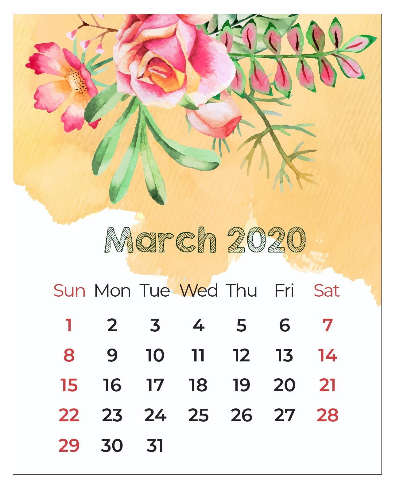 Best March 2020 Floral Calendar